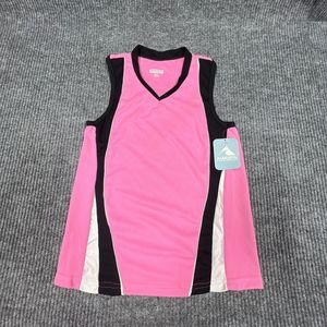 Augusta Sportswear Jersey Girls Medium Pink Moisture Wicking Mesh Sleeveless NOS